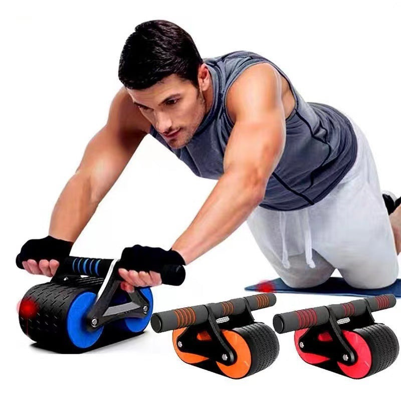 Double Wheel Ab Roller — Auto-Rebound Core Trainer for Home Gym
