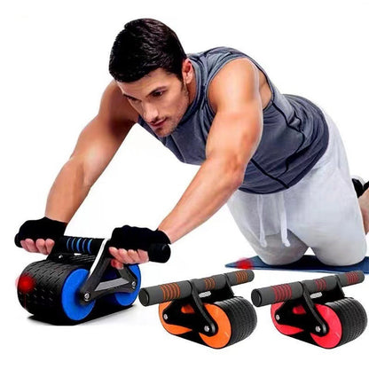 Double Wheel Ab Roller — Auto-Rebound Core Trainer for Home Gym