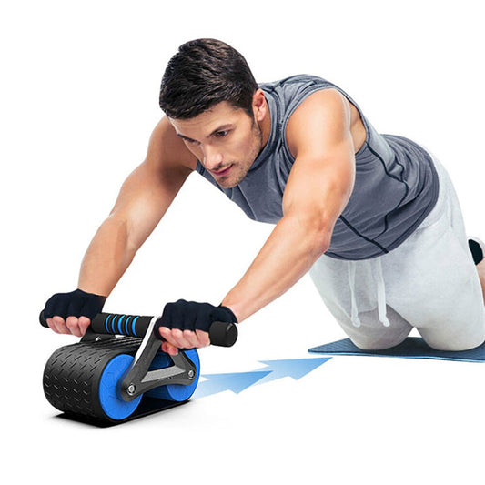 Double Wheel Ab Roller — Auto-Rebound Core Trainer for Home Gym